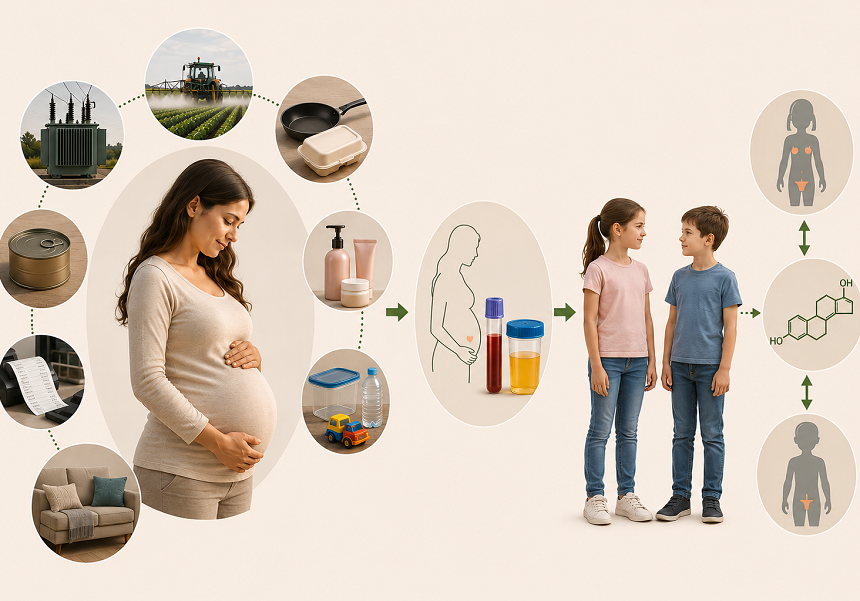 El estudio ha analizado la exposición a 33 contaminantes ambientales que pueden encontrarse en algunos materiales resistentes al agua, antiadherentes, envases alimentarios y productos de higiene.